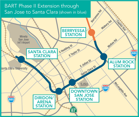 BART Extension Map