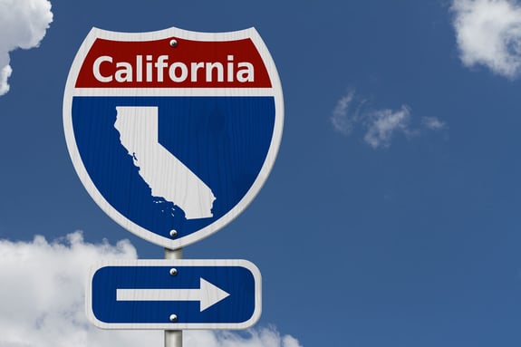 street sign directing you to California
