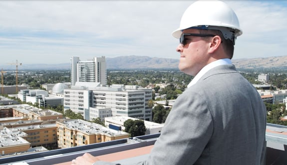 Erik Hayden looking at construction project in San Jose