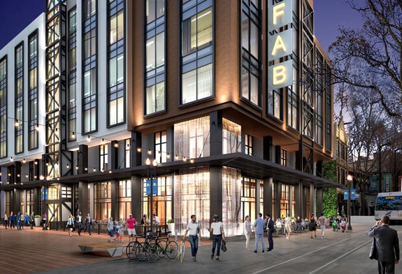 rendering of Fountain Alley Building