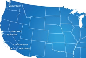 map of the US with Opportunity Zone areas