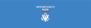 Opportunity Now with an official seal