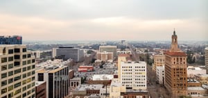 view of tops of building sin Bay Area