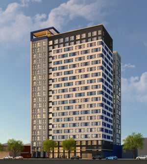 rendering of student housing project called The Mark