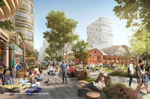 rendering of Google's new San Jose village